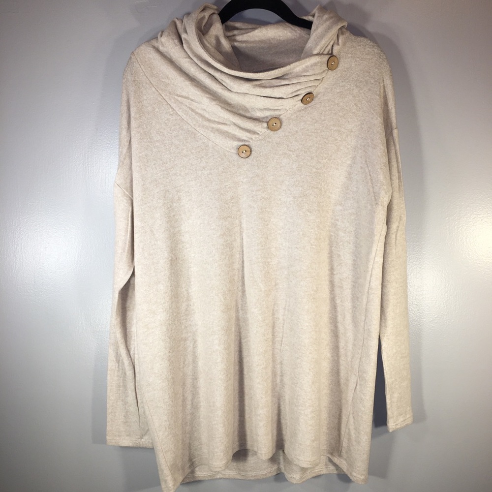 Vanilla Bay Cream Cowl Neck Sweater